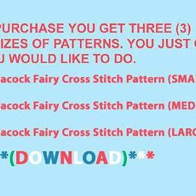 Peacock Fairy Cross Stitch Pattern***look***buyers..