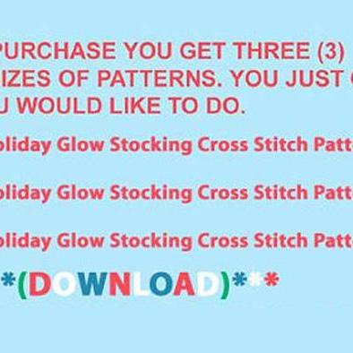 Holiday Glow Stocking Cross Stitch..
