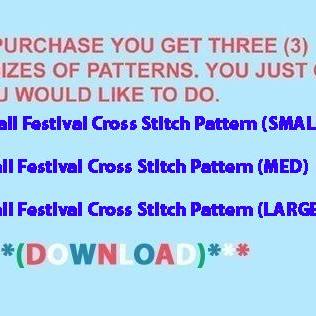 Fall Festival Cross Stitch Pattern***look***buyers..