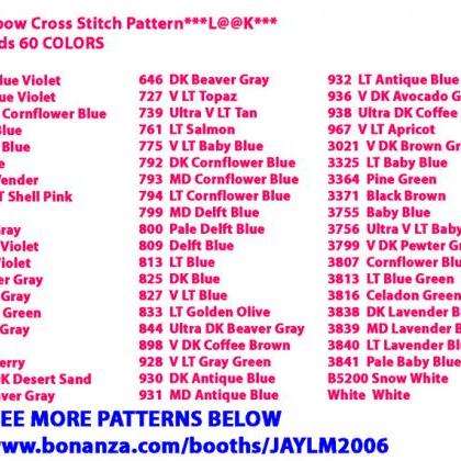 Eagle Rainbow Cross Stitch Pattern***look***buyers..