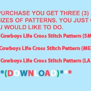 ( Crafts ) Cowboys Life Cross Stitch..