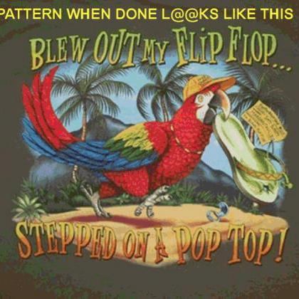 ( Crafts ) Blew Out My Flip Flop Cross Stitch..