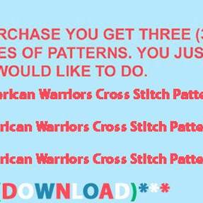 ( Crafts ) American Warriors Cross Stitch..