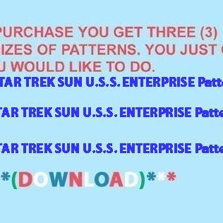 Star Trek Sun Uss. Enterprise Cross Stitch..
