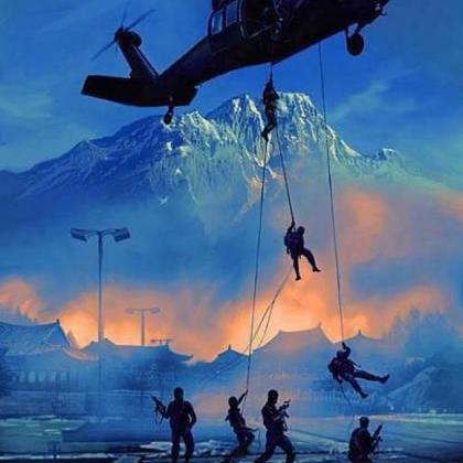 Helicopter Assault Cross Stitch..