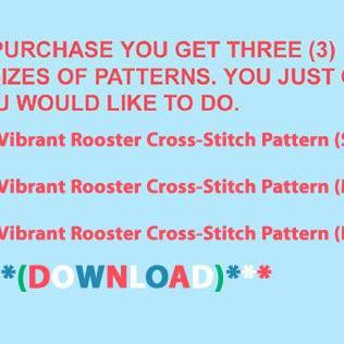 Crafts A Vibrant Rooster Cross-stitch..