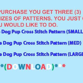 Crafts Fire Dog Pup Cross Stitch..