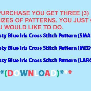 CRAFTS Misty Blue Iris Cross Stitch..