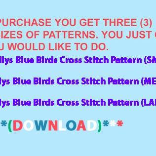 Lillys & Blue Birds Cross Stitch..