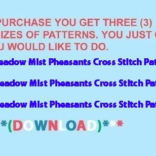 CRAFTS Meadow Mist Pheasants Cross ..