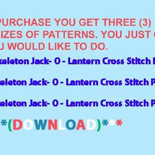 Crafts Skeleton Jack O Lantern Cross Stitch..