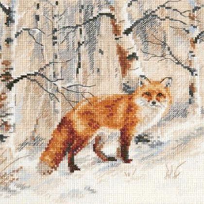 ( CRAFTS ) Winter Day Fox Cross Sti..