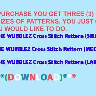CRAFTS THE WUBBLEZ Cross Stitch Pat..