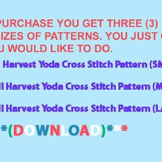 Crafts Fall Harvest Yoda Cross Stitch..