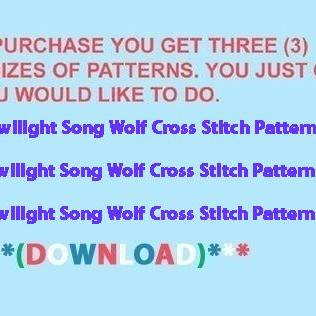 Twilight Song Wolf Cross Stitch..