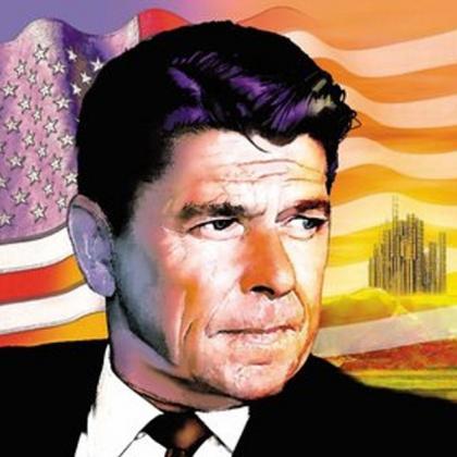 Crafts Ronald Reagan Portrait Cross Stitch..