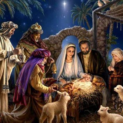 Christmas Card Nativity Scene Cross Stitch..