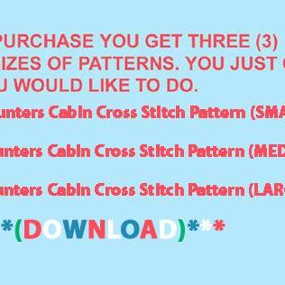 Hunters Cabin Cross Stitch Pattern***look***..