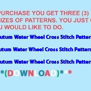 ( Crafts ) Autum Water Wheel Cross Stitch..