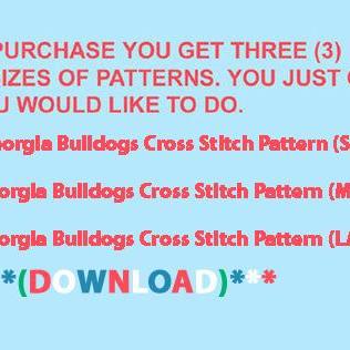 Georgia Bulldogs Cross Stitch Pattern..