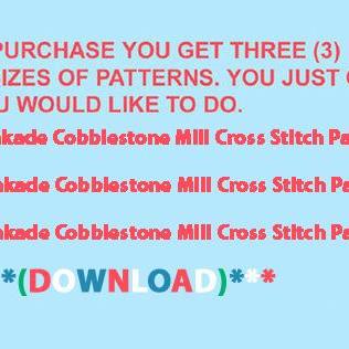 ( Crafts ) Cobblestone Mill Cross Stitch..