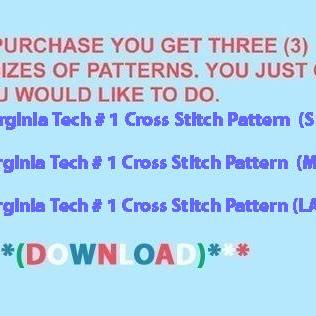 Virginia Tech Cross Stitch Pattern***look***buyers..