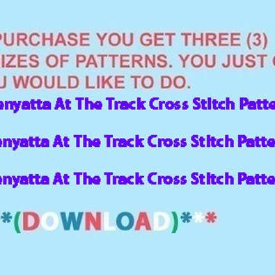 Zenyatta At The Track Cross Stitch..