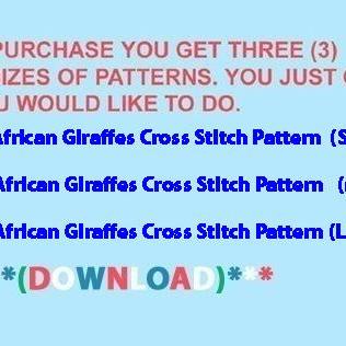 African Giraffes Cross Stitch..