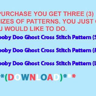 ( Crafts ) Scooby Doo Ghost Cross Stitch..