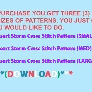 Desert Storm Cross Stitch Pattern***look***buyers..