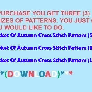Basket Of Autumn Cross Stitch..