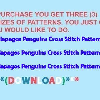 Galapagos Penguins Cross Stitch..