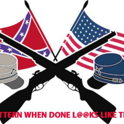 Civil War Flags Cross Stitch..