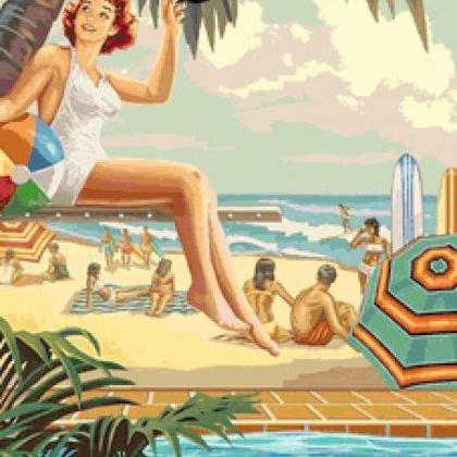 ( CRAFTS ) Miami Beach Florida Pool..
