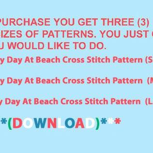 ( Crafts ) Lazy Day At Beach Cross Stitch..