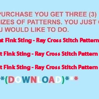 ( Crafts ) Rat Fink Sting - Ray Cross Stitch..