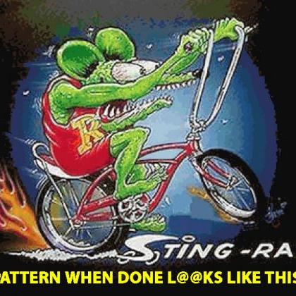 ( Crafts ) Rat Fink Sting - Ray Cross Stitch..