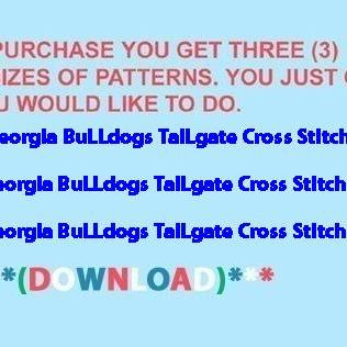 Georgia Bulldogs Tailgate Cross Stitch..