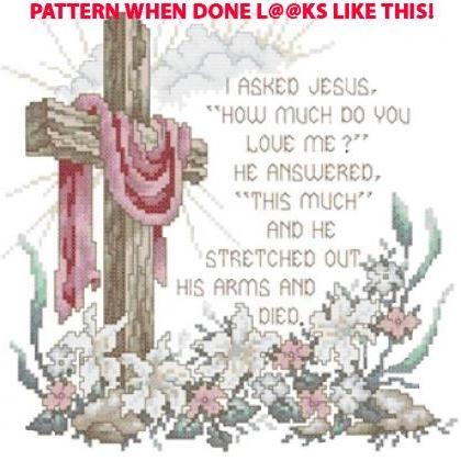 Asked Jesus Cross Stitch Pattern***look***buyers..