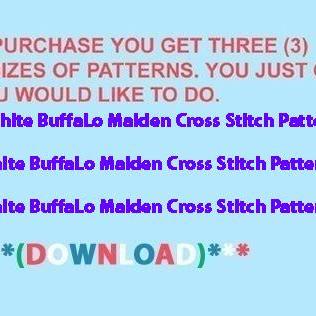 ( Crafts ) White Buffalo Maiden Cross Stitch..