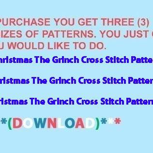 Christmas The Grinch Cross Stitch Pattern..