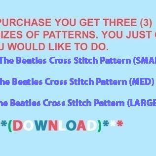 The Beatles Cross Stitch Pattern***look***buyers..