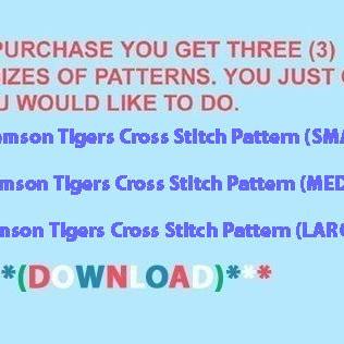 ( Crafts ) Clemson Tigers Stadium Cross Stitch..