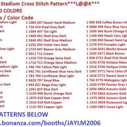 ( Crafts ) Clemson Tigers Stadium Cross Stitch..