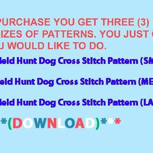 ( Crafts ) Field Hunt Dog Cross Stitch..