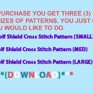 Wolf Shield Cross Stitch Pattern***look***buyers..