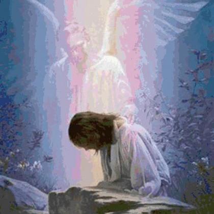 Angel While Praying Cross Stitch..