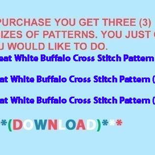 Great White Buffalo Cross Stitch..