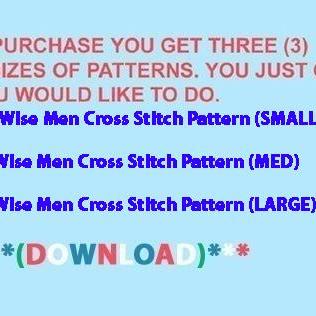 3 Wise Men Cross Stitch Pattern***L..
