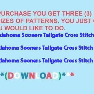 Oklahoma Sooners Tailgate Cross Stitch..